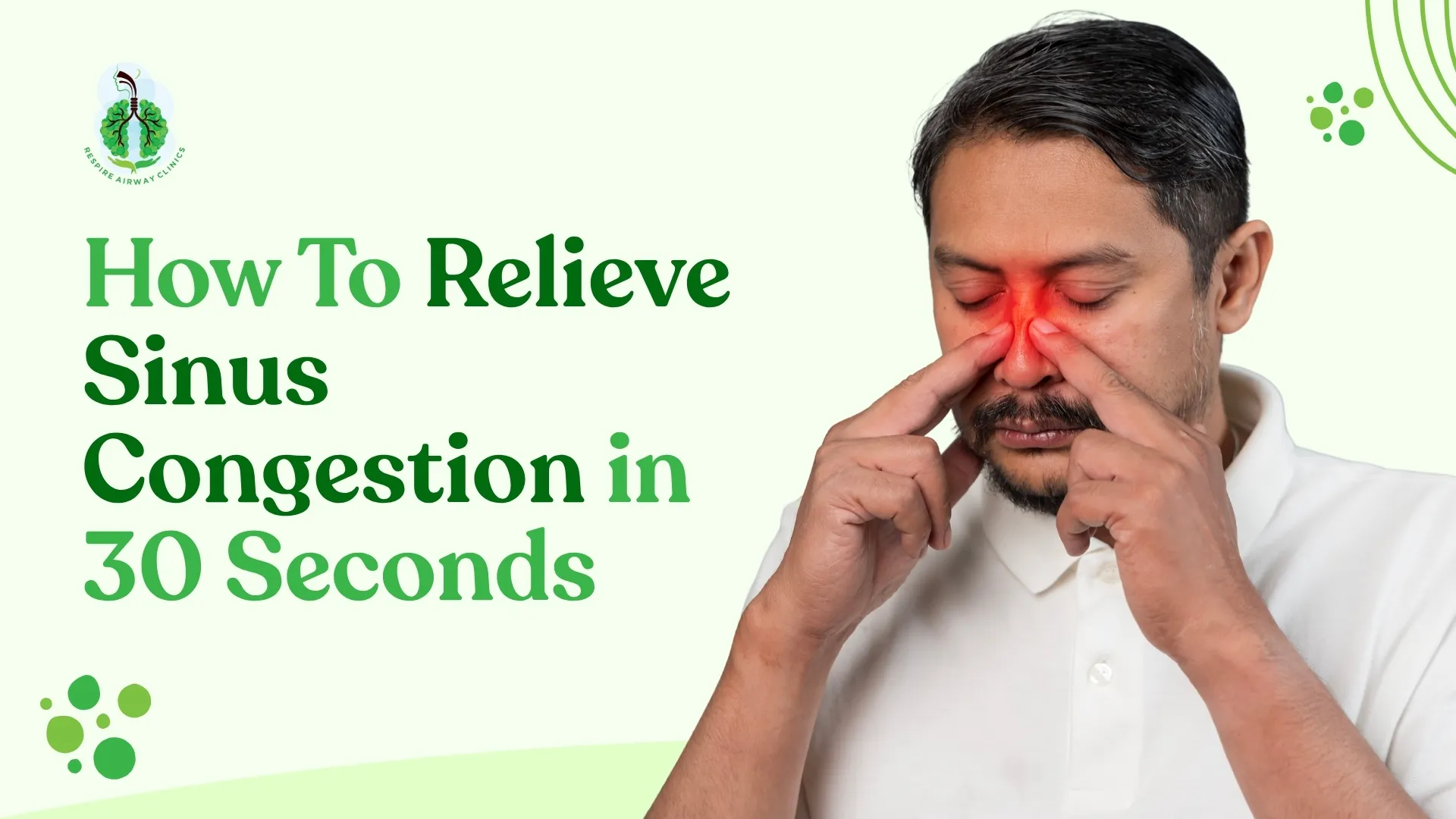 Person massaging sinus pressure points on the face